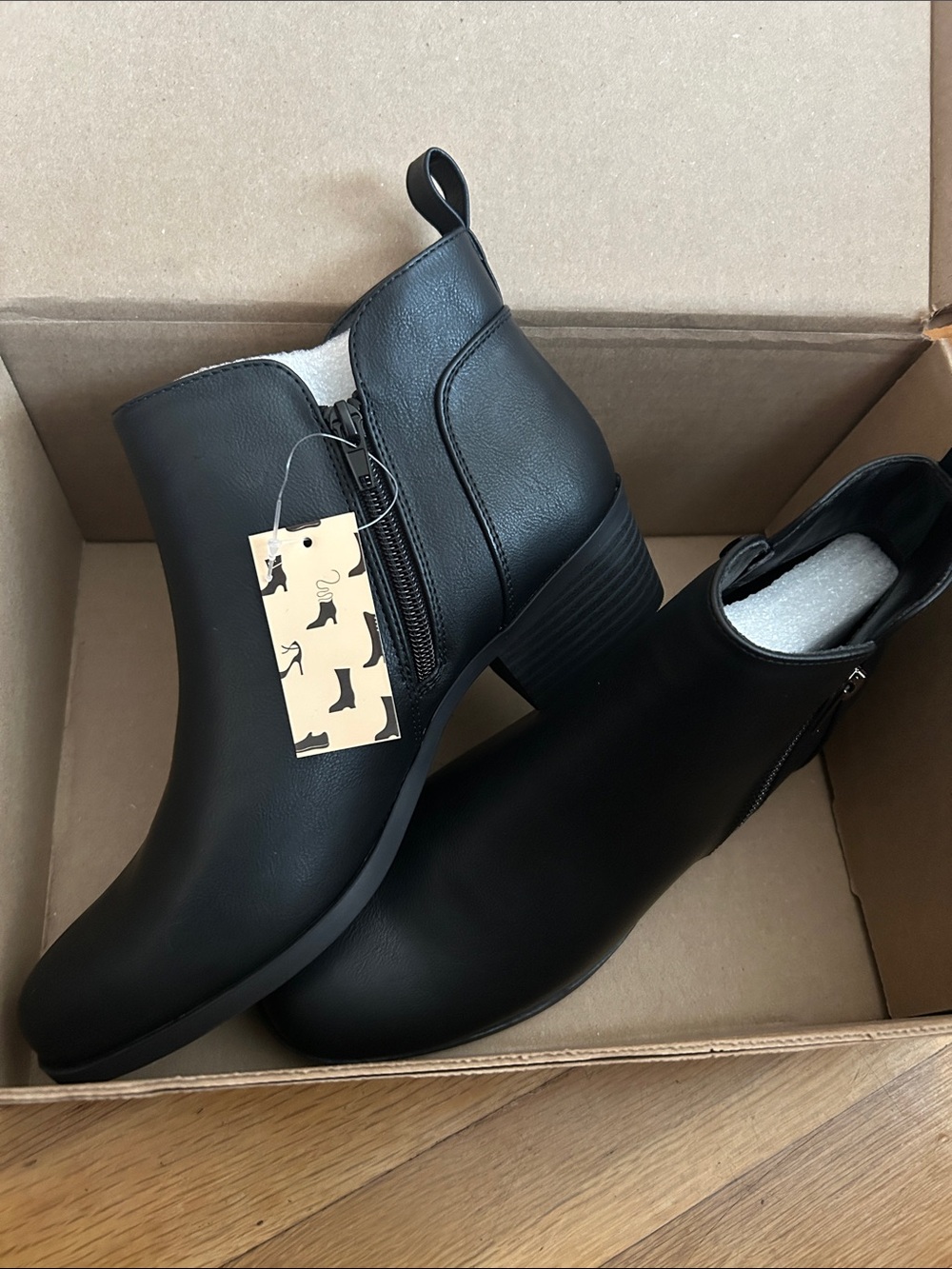 MySoft Women’s Black Ankle Boots - Classic Side-Zip Chelsea Style
